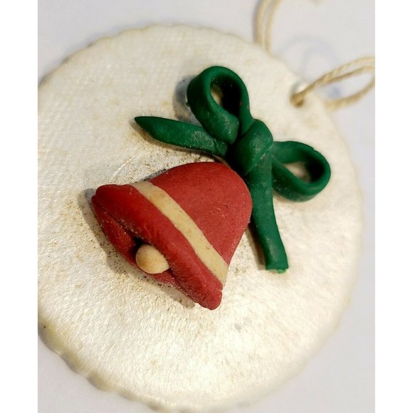 Vintage 80' Ornaments Goose with Blue Ribbon and 2 Clay Round. Set of 3 - Picture 5 of 7